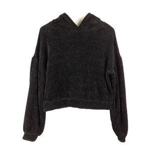 Gypsies & Moondust Chenille Soft Cozy Crop Hoodie